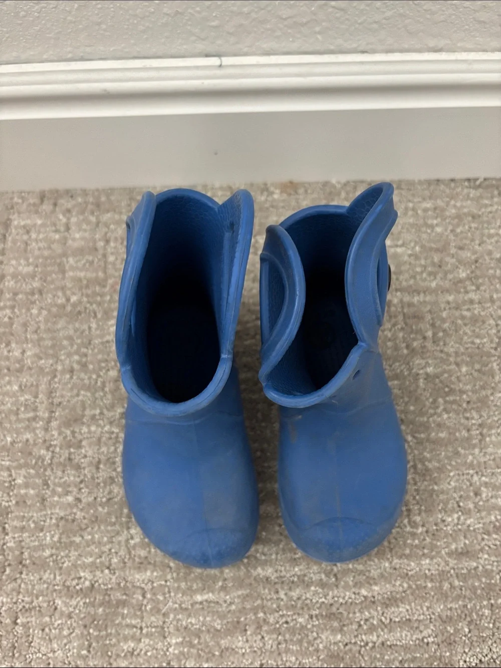 CROCS Kids Blue Handle Rain Boots